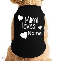 Mimi Loves Custom Text Personalize Name Doggie Tank thumb 0