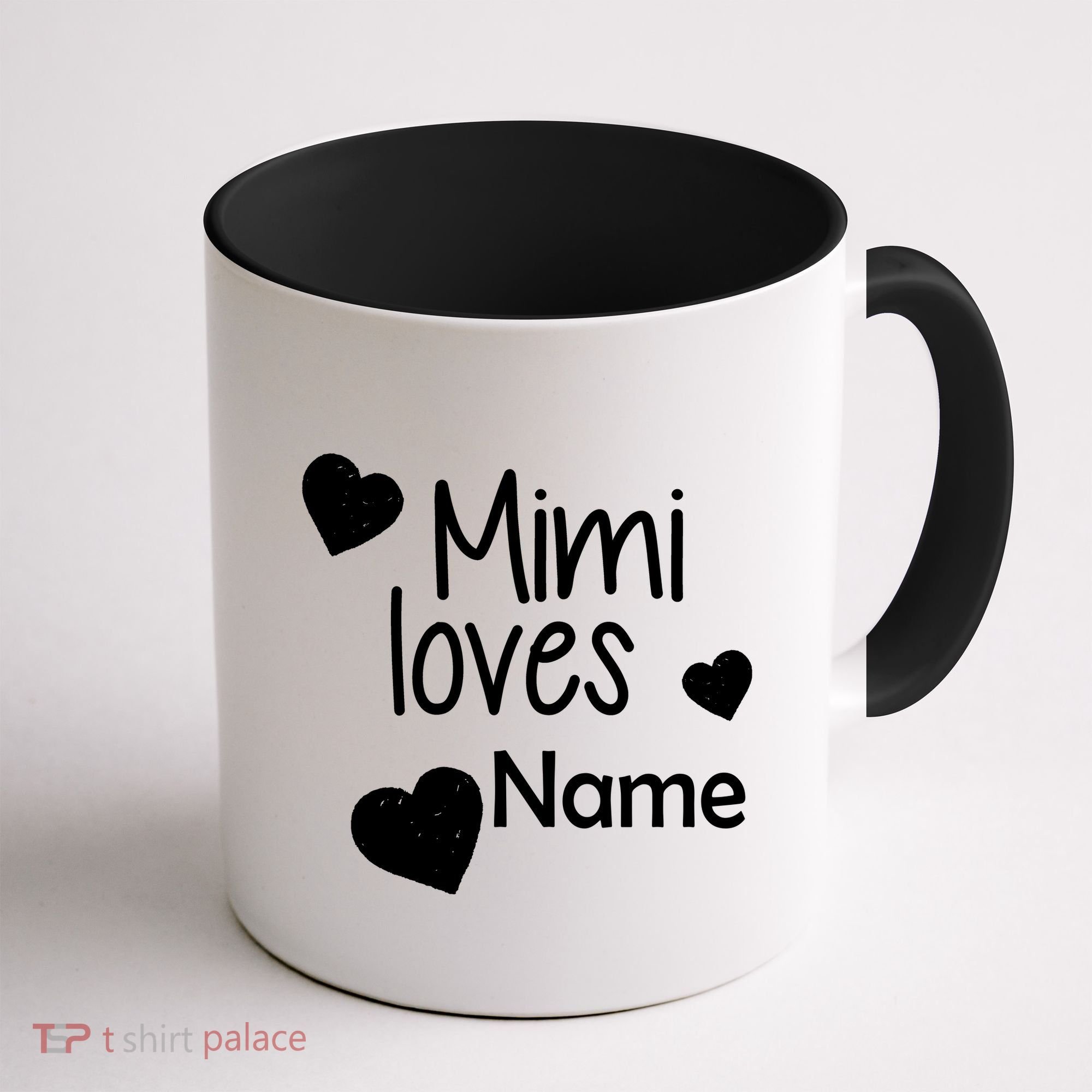 Mimi Loves Custom Text Personalize Name Coffee Mug