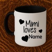 Mimi Loves Custom Text Personalize Name Coffee Mug thumb 2