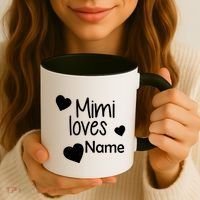 Mimi Loves Custom Text Personalize Name Coffee Mug thumb 3