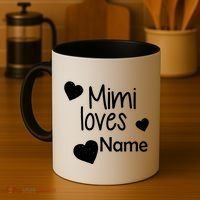 Mimi Loves Custom Text Personalize Name Coffee Mug thumb 4