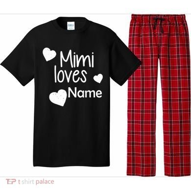 Mimi Loves Custom Text Personalize Name Pajama Set