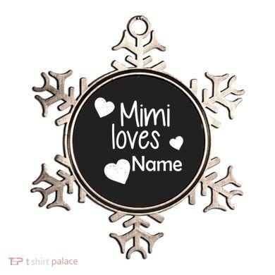 Mimi Loves Custom Text Personalize Name Ornament