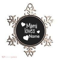 Mimi Loves Custom Text Personalize Name Ornament thumb 0