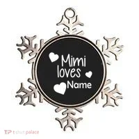 Mimi Loves Custom Text Personalize Name Ornament thumb 0