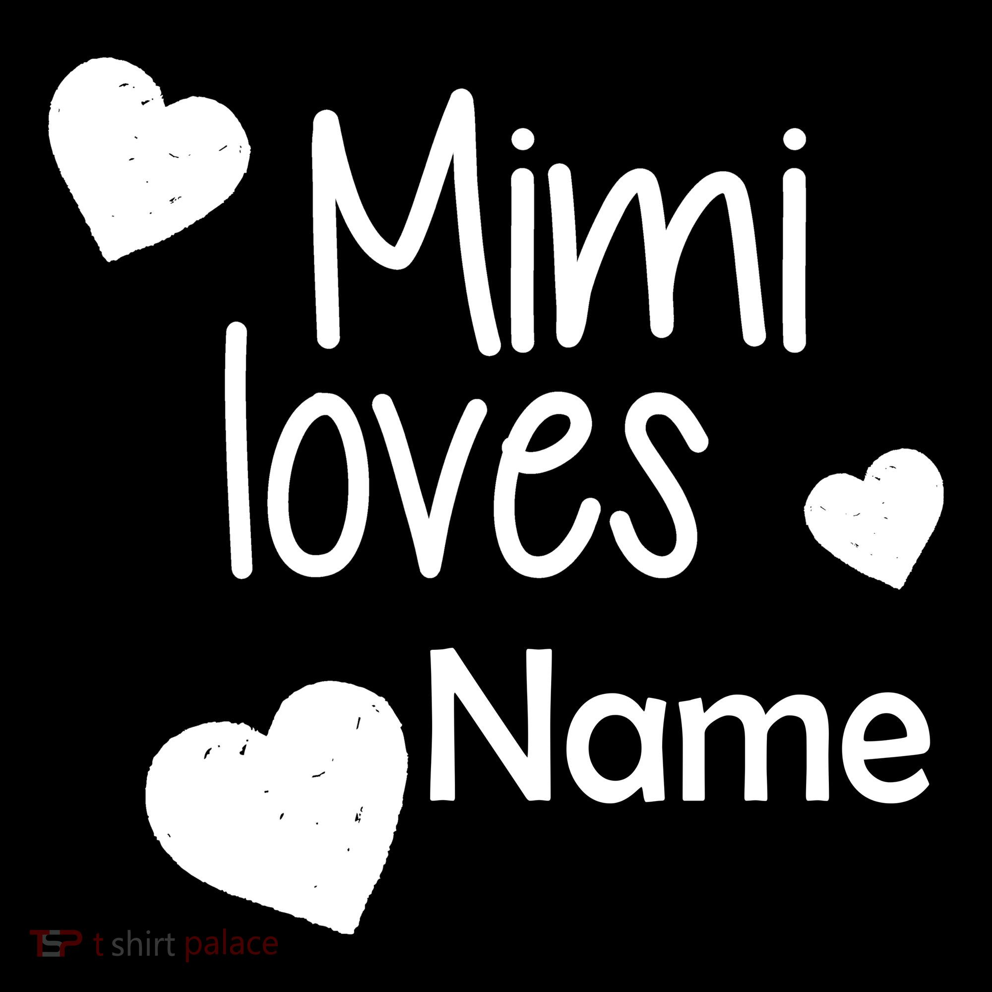 Mimi Loves Custom Text Personalize Name Ornament