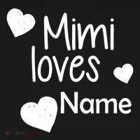Mimi Loves Custom Text Personalize Name Ornament thumb 1