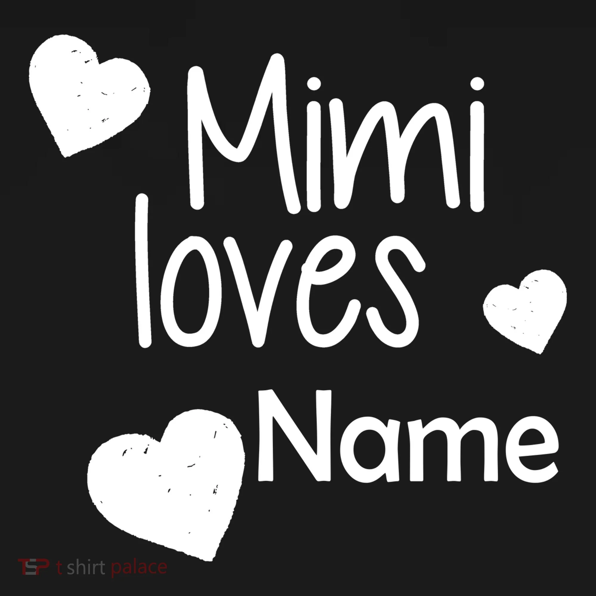 Mimi Loves Custom Text Personalize Name Ornament