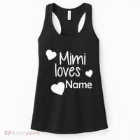 Mimi Loves Custom Text Personalize Name Women's Tank Top thumb 0