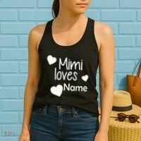 Mimi Loves Custom Text Personalize Name Women's Tank Top thumb 2