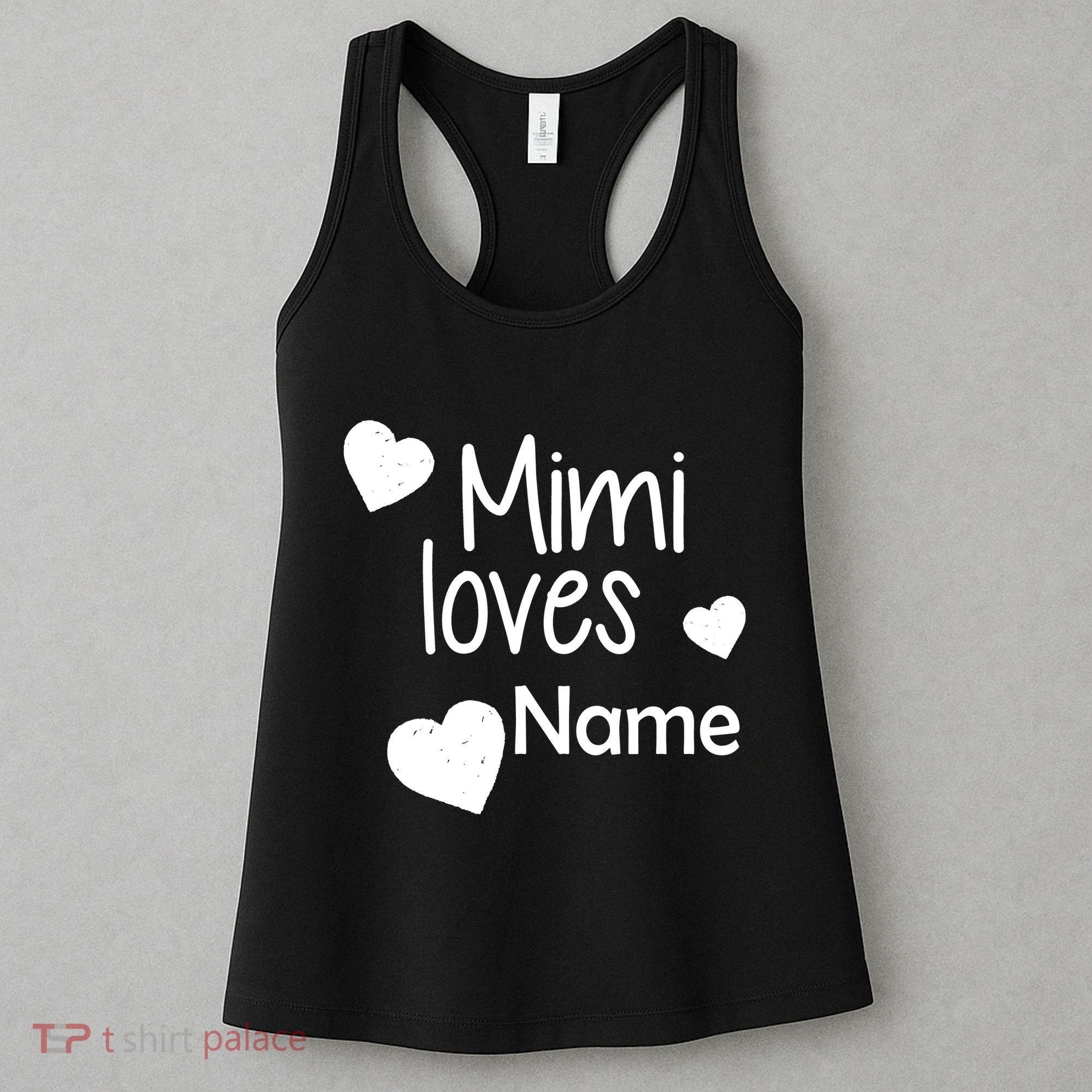 Mimi Loves Custom Text Personalize Name Women's Tank Top
