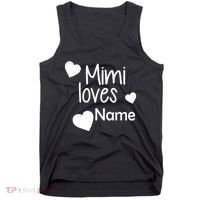 Mimi Loves Custom Text Personalize Name Tank Top thumb 0