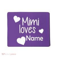 Mimi Loves Custom Text Personalize Name Mousepad thumb 0