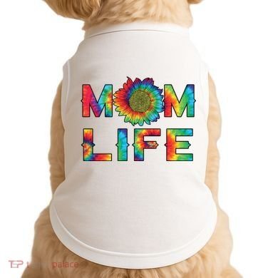 Mom Life Colorful Rainbow Sunflower Doggie Tank