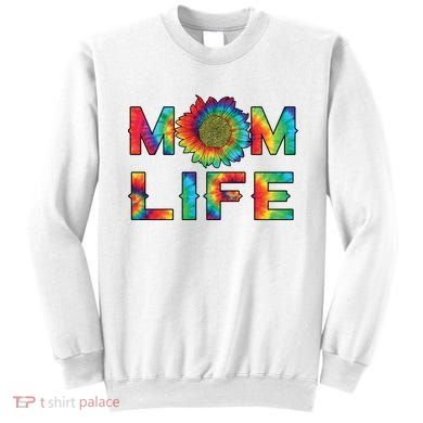Mom Life Colorful Rainbow Sunflower Sweatshirt