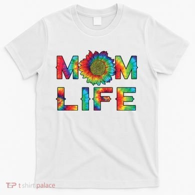 Mom Life Colorful Rainbow Sunflower T-Shirt