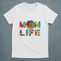 Mom Life Colorful Rainbow Sunflower T-Shirt thumb 5