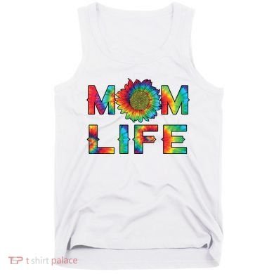 Mom Life Colorful Rainbow Sunflower Tank Top