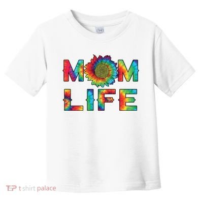 Mom Life Colorful Rainbow Sunflower Toddler T-Shirt