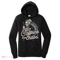 Mom Life Coffee Lover Motherhood Fueled By Caffeine & Chaos Women's Hoodie thumb 0