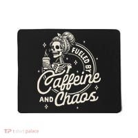 Mom Life Coffee Lover Motherhood Fueled By Caffeine & Chaos Mousepad thumb 0
