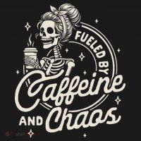 Mom Life Coffee Lover Motherhood Fueled By Caffeine & Chaos Women's Tank Top thumb 5