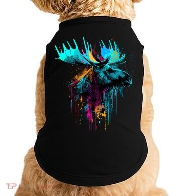 Moose Lovers Colorful Pop Art Beautiful Moose Doggie Tank