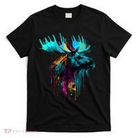 Moose Lovers Colorful Pop Art Beautiful Moose T-Shirt thumb 0