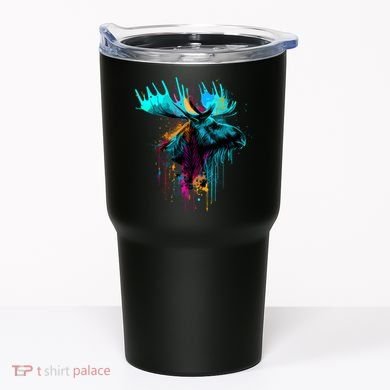 Moose Lovers Colorful Pop Art Beautiful Moose Tumbler