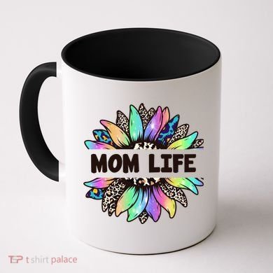 Mom Life Colorful Sunflower Coffee Mug