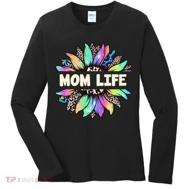 Mom Life Colorful Sunflower Women's Long Sleeve Shirt