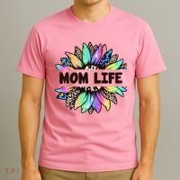 Mom Life Colorful Sunflower T-Shirt thumb 3
