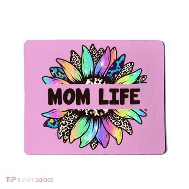 Mom Life Colorful Sunflower Mousepad