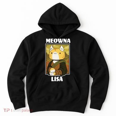 Meowna Lisa Cat Portrait Hoodie