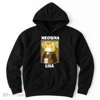 Meowna Lisa Cat Portrait Hoodie thumb 0