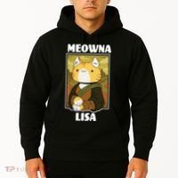 Meowna Lisa Cat Portrait Hoodie thumb 2