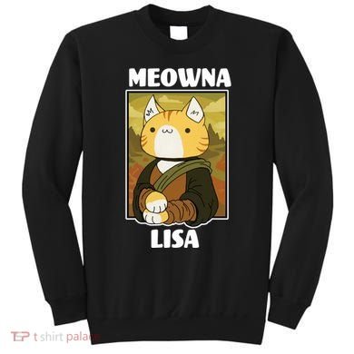 Meowna Lisa Cat Portrait Sweatshirt
