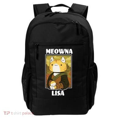 Meowna Lisa Cat Portrait Backpack