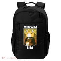 Meowna Lisa Cat Portrait Backpack thumb 0