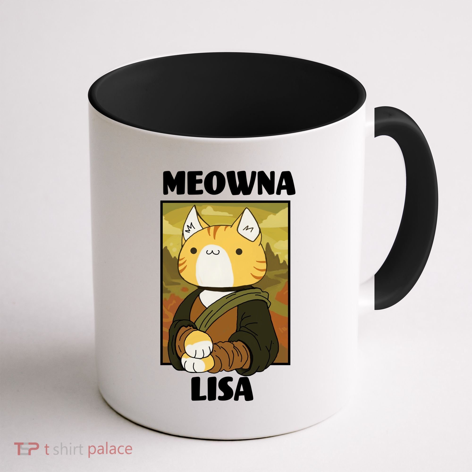 Meowna Lisa Cat Portrait Coffee Mug