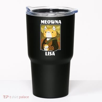 Meowna Lisa Cat Portrait Tumbler