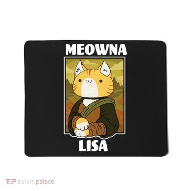 Meowna Lisa Cat Portrait Mousepad