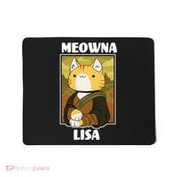 Meowna Lisa Cat Portrait Mousepad thumb 0