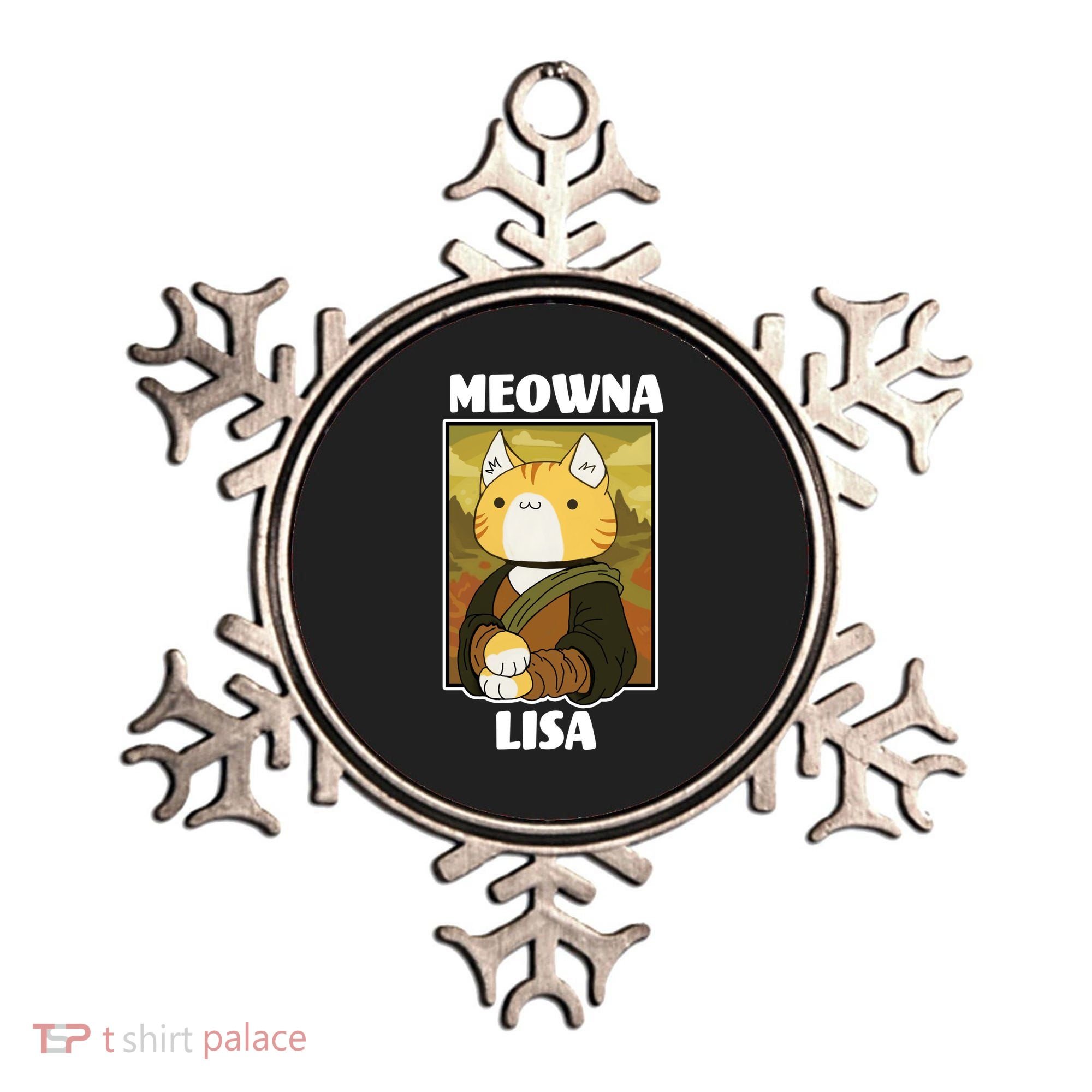 Meowna Lisa Cat Portrait Ornament