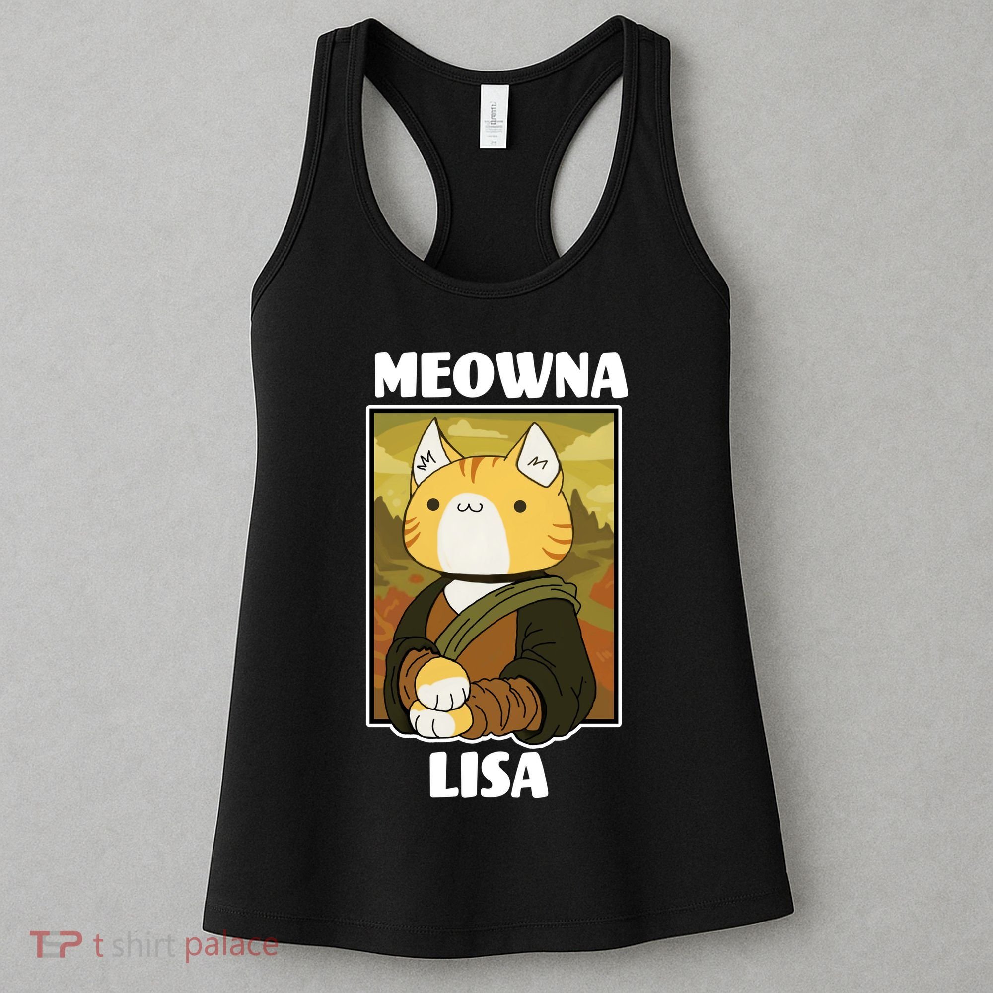 Meowna Lisa Cat Portrait Women's Tank Top