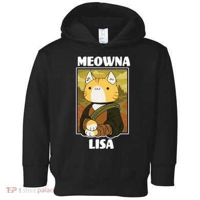 Meowna Lisa Cat Portrait Toddler Hoodie