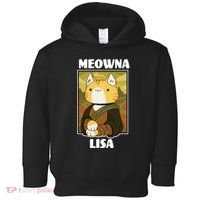 Meowna Lisa Cat Portrait Toddler Hoodie thumb 0