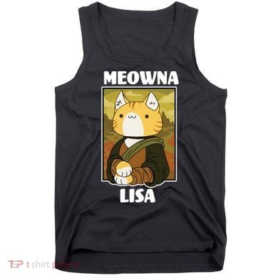Meowna Lisa Cat Portrait Tank Top