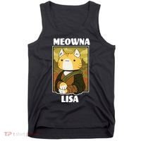 Meowna Lisa Cat Portrait Tank Top thumb 0