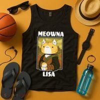 Meowna Lisa Cat Portrait Tank Top thumb 4